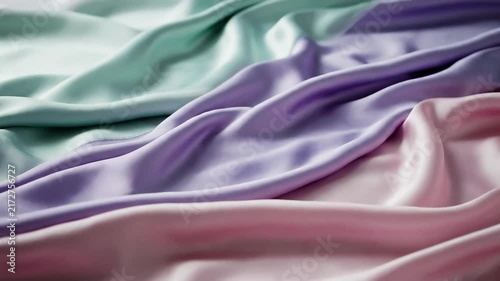 Minimal silk fabric background soft flowing pastel folds