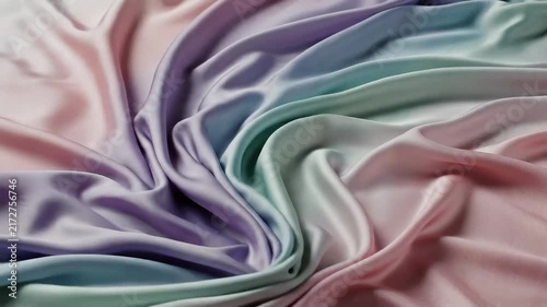 Minimal silk wave background pastel flowing fabric animation