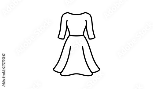 vector illustration of a woman dress