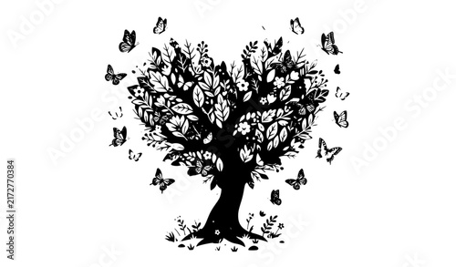 silhouette of tree