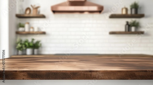 Wooden kitchen counter top