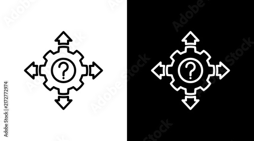Obraz na płótnie Uncertainty With Icon Set Design