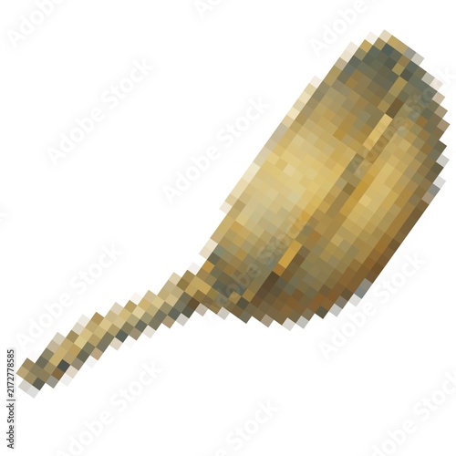 steel pan pixel isolated on white background