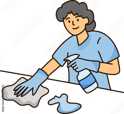 surface cleaning table disinfection spray wipe hygiene protocol