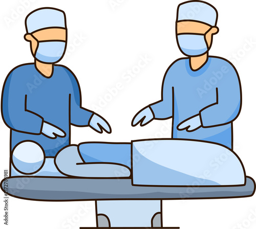 surgical operation team doctors performing hospital patient intervention