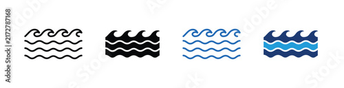 Wave  Icon Collection With Multiple Styles