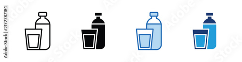 Drink Water  Icon Collection With Multiple Styles