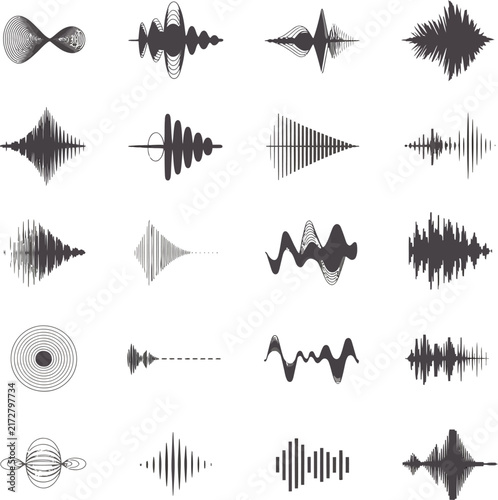 Sound Wave Equalizer Audio Vector Signal Frequency Pulse Voice Icon