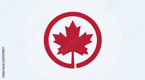 Linear Outline Maple Leaf Inside Red Circle

 Hollow Stroke Canadian Leaf Vector Emblem Logo

Minimal Line Art Maple Leaf Round Icon Design