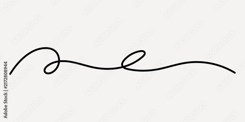 Obraz premium Elegant minimalist black line art, hand drawn vector