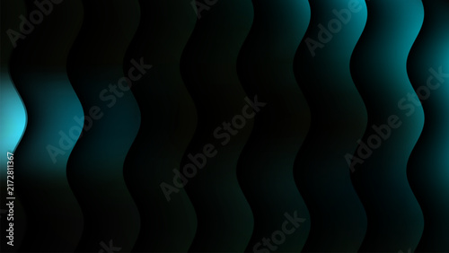 Neon ripple glass gradient . Fractal glass gradient. Sharp ribbed distortion, cinematic glow; futuristic  noise texture background, vector illustration