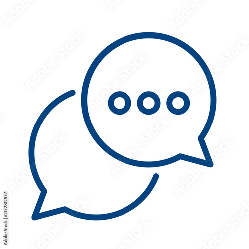 Two overlapping speech bubbles with ellipsis dots representing communication and messaging concepts transparent background