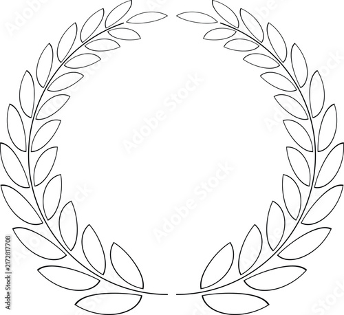 Laurel wreath branch frame black and white vector

Wreath laurel leaf frame design element

Laurel leaf wreath monochrome illustration graphic