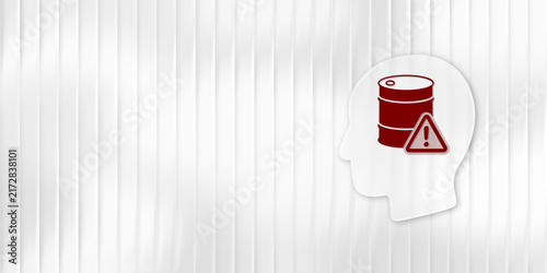 Картината върху платно Conceptual illustration of environmental toxicity and mental pollution featuring