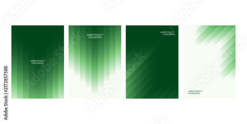 Abstract Green Gradient Modern Poster Template Collection