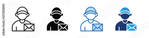 Postman  Icon Collection With Multiple Styles