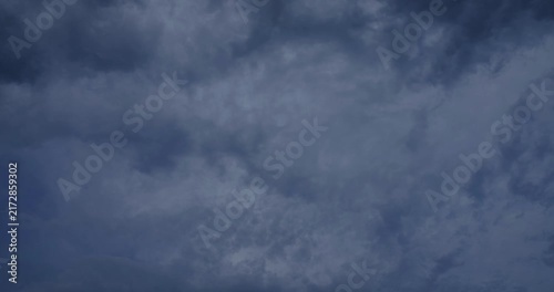 dark clouds time lapse in summer