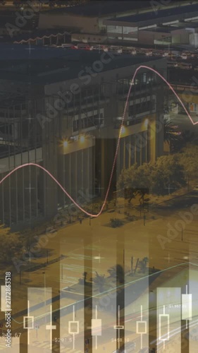 Graphs and city view 4k