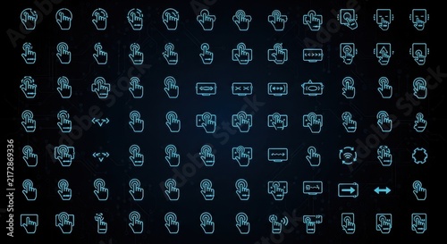 Flat Design Icon Set for Technology and Business Concepts.