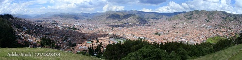 Blick vom Hügel auf Cusco