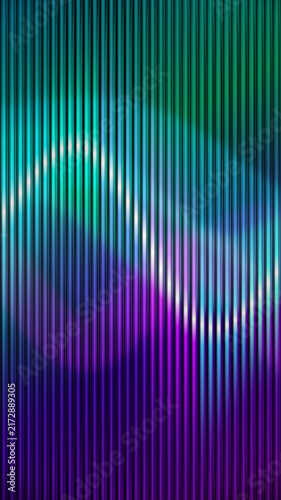 Abstract vertical glowing lines with neon purple and teal light