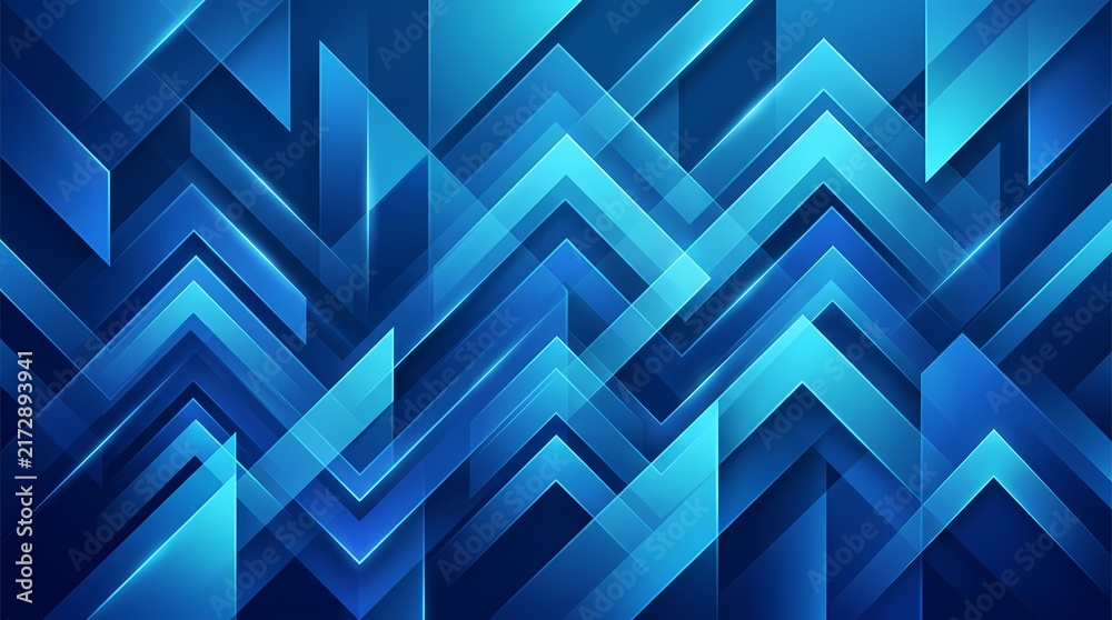 Obraz premium Abstract blue geometric wave pattern texture for modern digital design backgrounds and tech visuals