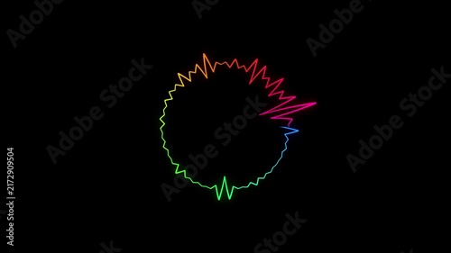 Colorful Neon Audio Spectrum Asset