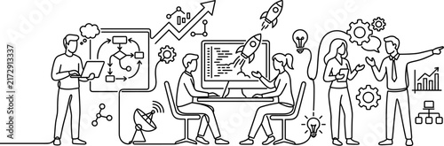 Business Teamwork Project Development Startup Launch Success Strategy