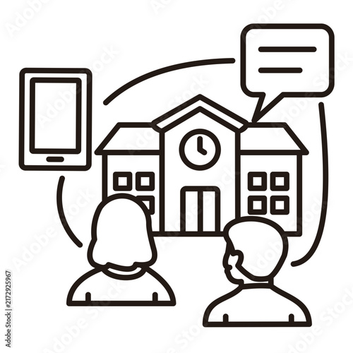 School Communication  Icon Element For Design  