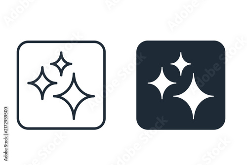 AI software buttons. AI generation tools, artificial intelligence functions, intelligent enhancement, magic effect.Set of vector icons on a white background.
