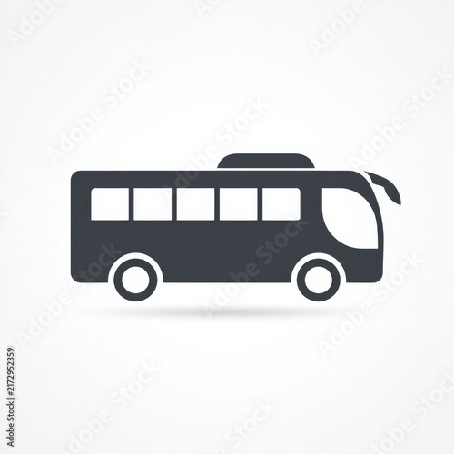 Simple bus icon on clean white background