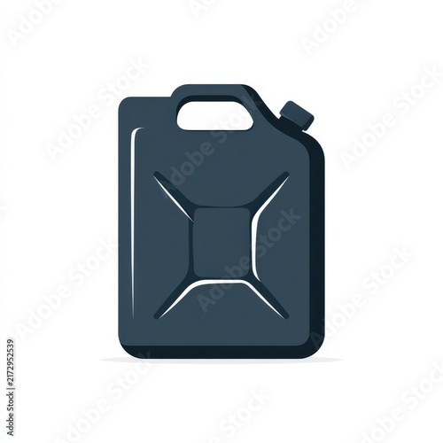 Dark blue canister with handle and spout