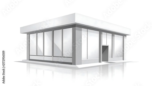 Modern minimalist glass conservatory structure.