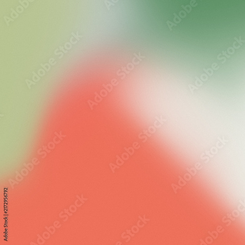 Abstract Blurred Gradient Background with Coral Red and Green Tones
