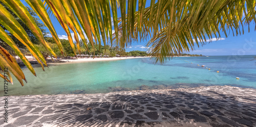 Konstfotografi Plage sous les cocotiers, île Maurice