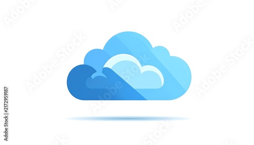 Blue cloud icon with white WiFi symbol.