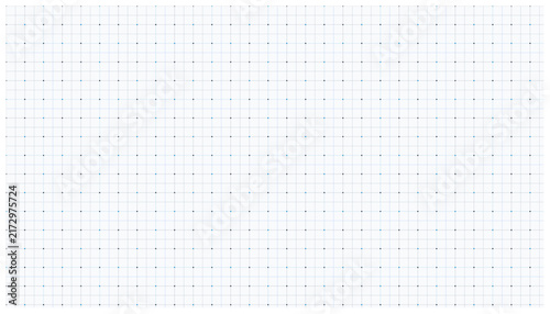 Seamless tiled background paper with small blue grid lines and dots for school education.