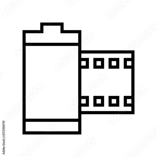 Film strip icon vector set. Photo film illustration sign collection. Photography symbol. Camera logo or mark.