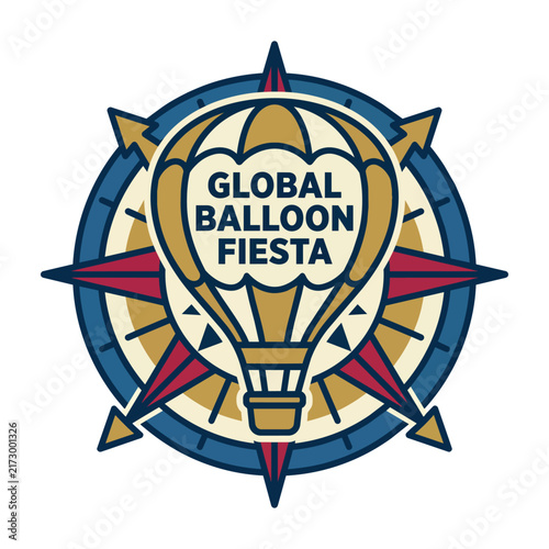 Global Balloon Fiesta logo with hot air balloon emblem.