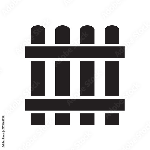 Wooden Garden Fence Glyph Icon