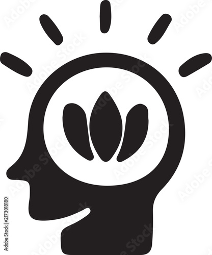 Human Head Silhouette Icon Vector Illustration for Profile, Identity, Business, Communication, Symbol, Logo, Sign, Design and Modern Concept Art