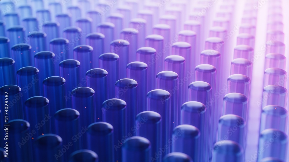 Fototapeta premium 3D Render Cylinder Field Pattern
