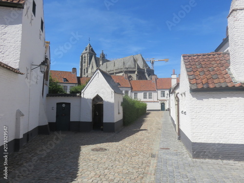 Fotografie Béguinage de Courtrai, Flandres, Belgique, Europe,