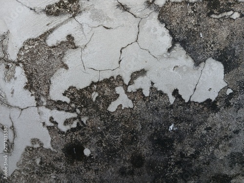 Canvastavla Cracked and Moldy Concrete Wall Texture Background for Design