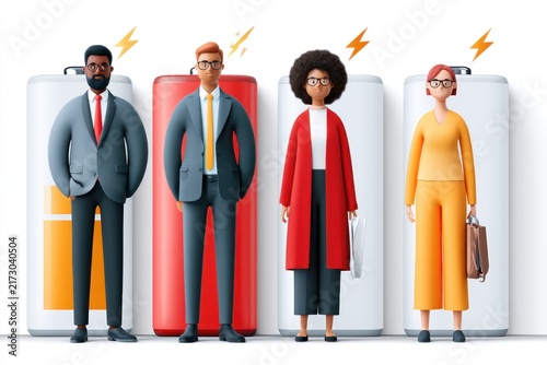 Employee energy and mental wellness illustration