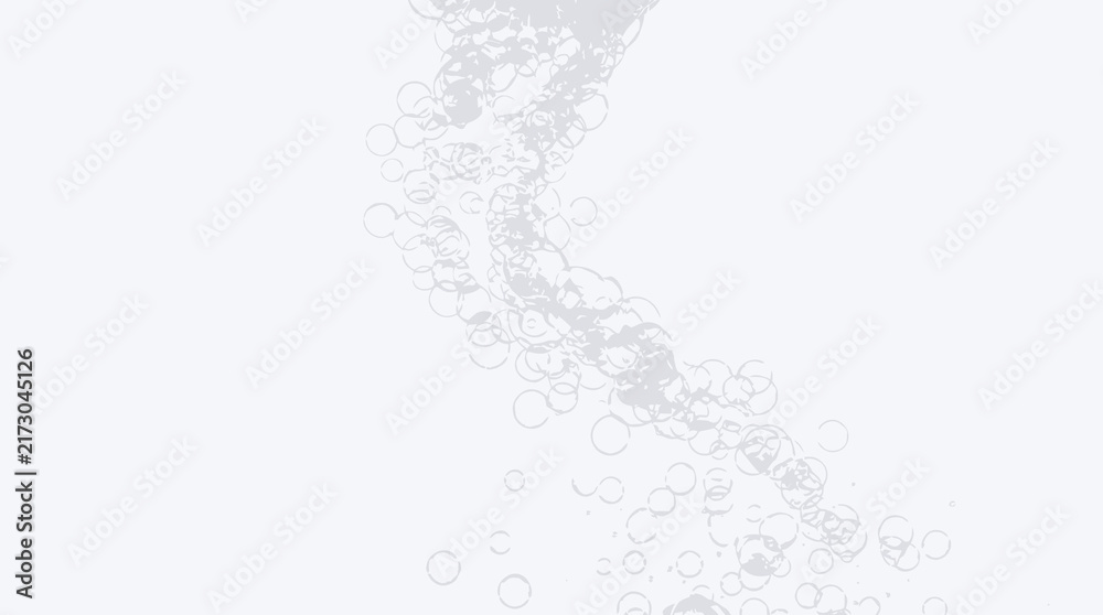 Obraz premium Vertical wave of rising bubbles and circular rings forming a dynamic trail