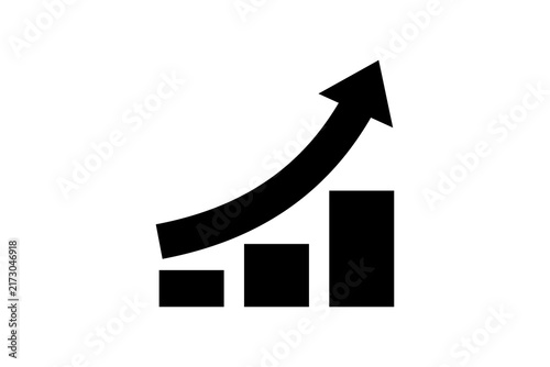 business graph and arrow