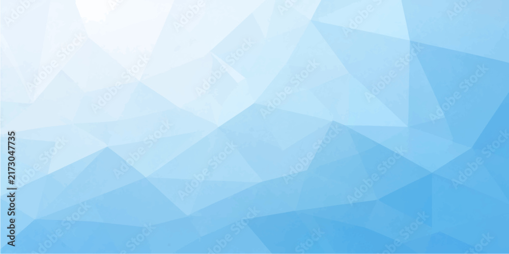Fototapeta premium Abstract light blue low poly geometric background with modern vibrant triangle polygon mosaic pattern design
