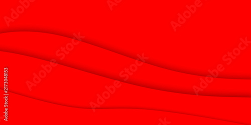 A vibrant red background featuring elegant, soft flowing waves and subtle depth for creative layouts.