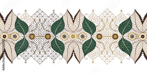Sophisticated Traditional Decorative Heritage Pattern with Intricate Ornamental Details